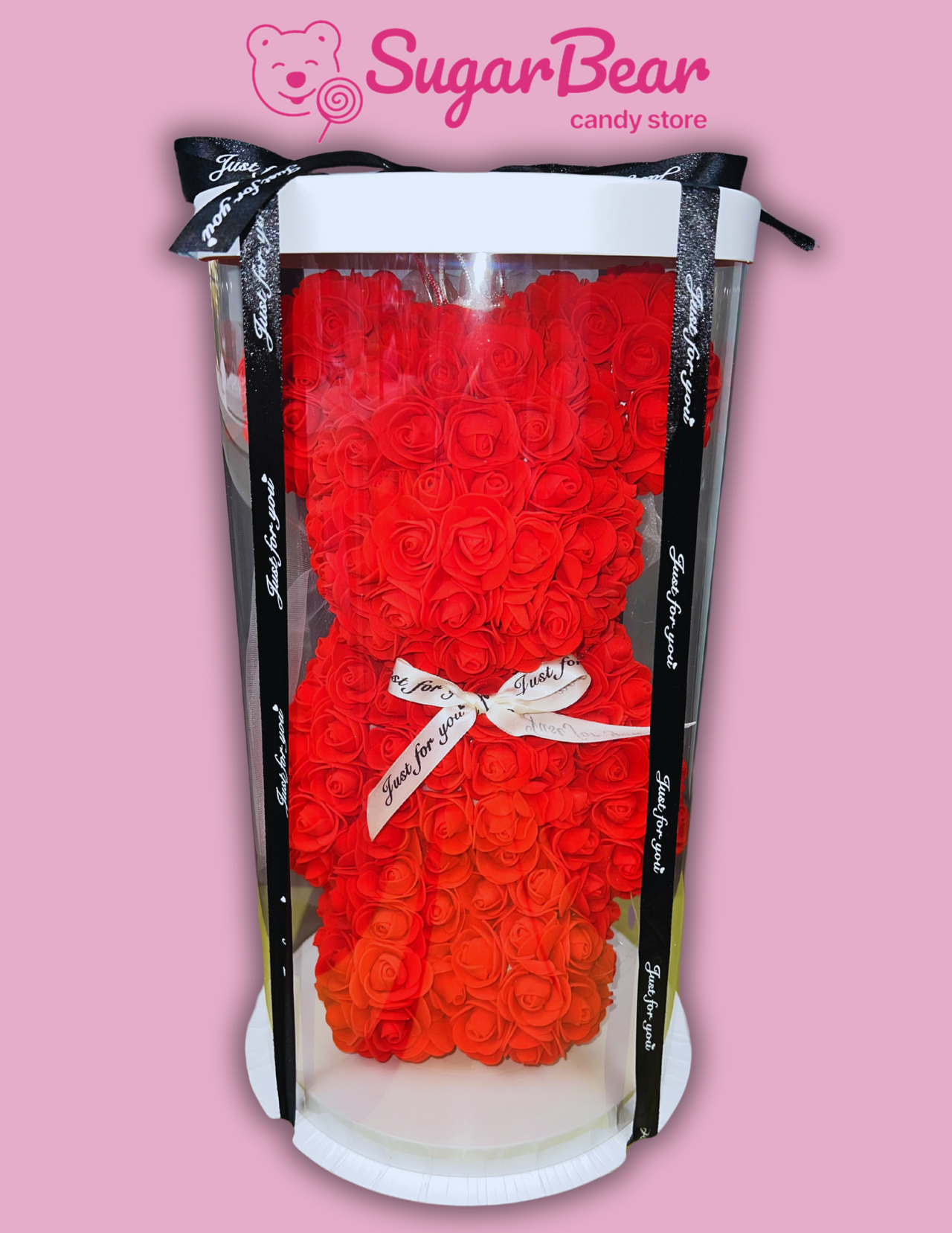 Valentine's Day Rose Bear Gift: Red Rose Bear