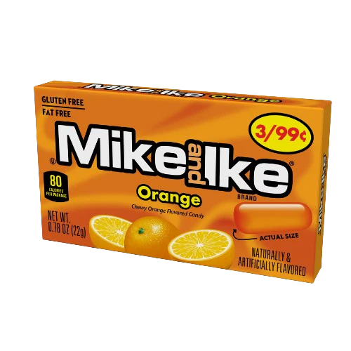 Mike and Ike Orange 0.78 oz. Box 24 ct.