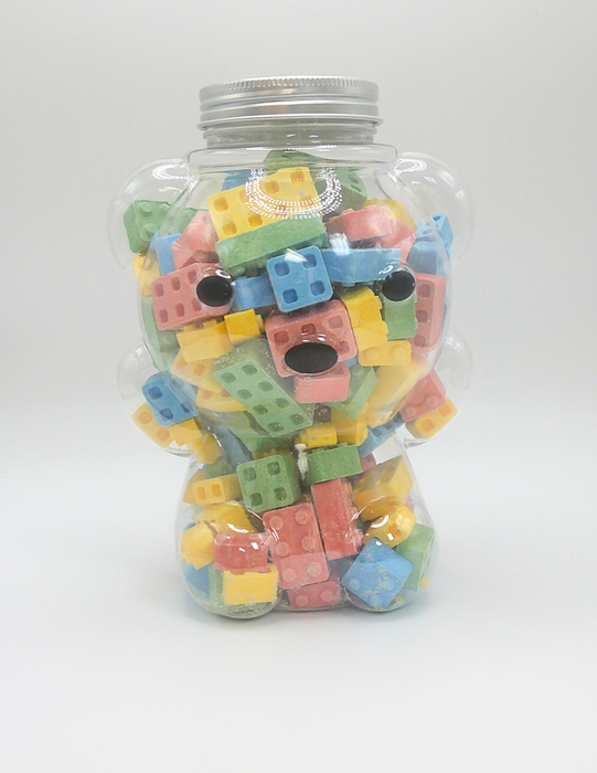 Jar of Lego Candy Blocks