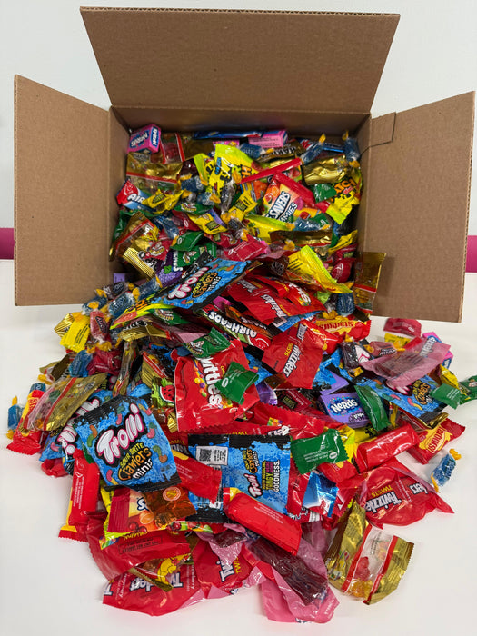 Halloween Candy Variety Mix – Bulk 10 LB Assorted Trick-or-Treat Candy Box with Skittles, Starburst, Trolli, Nerds & More – Individually Wrapped Party Favors