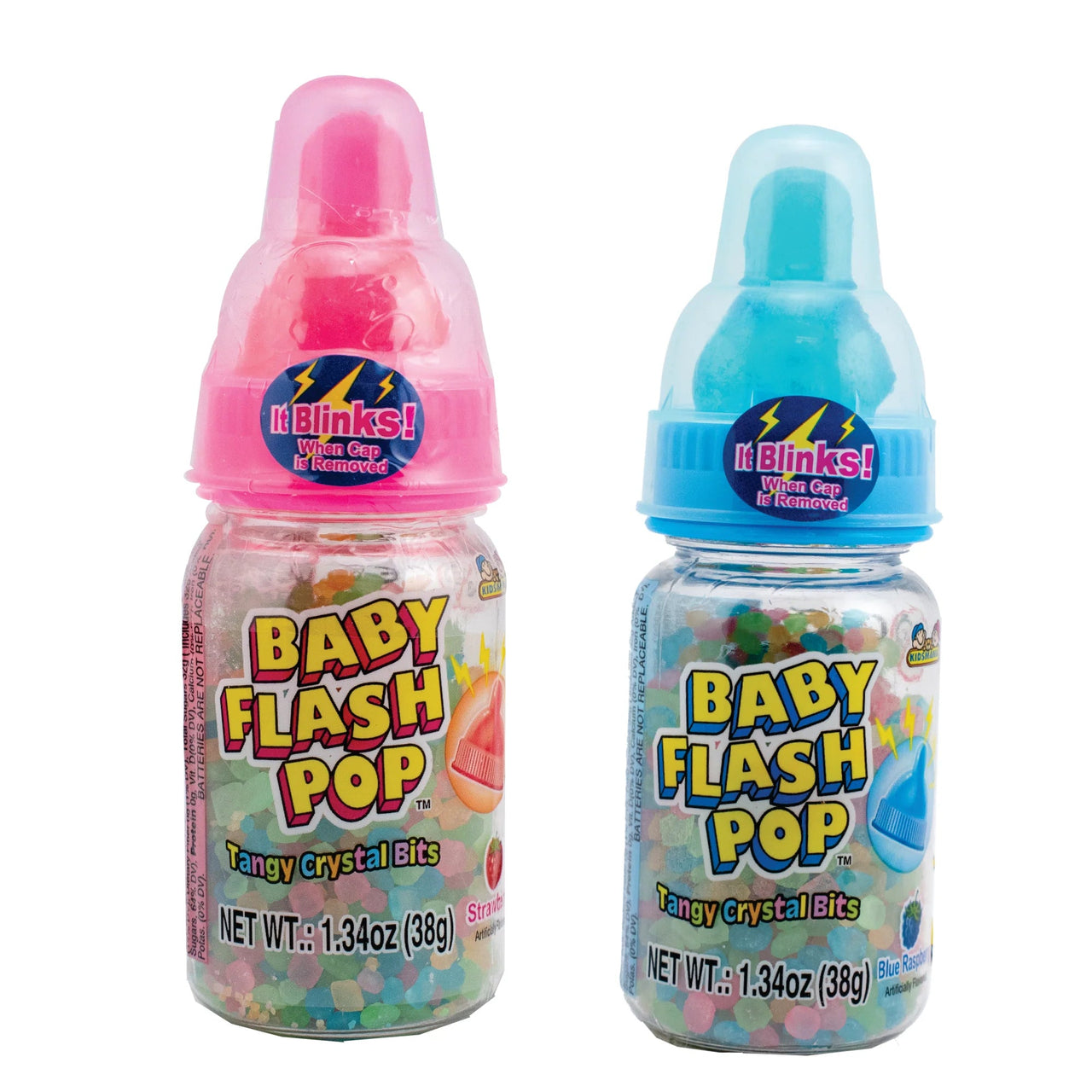 Baby Bottle Flash Pop 12 ct. - Novelty | Sugar Bear Candy