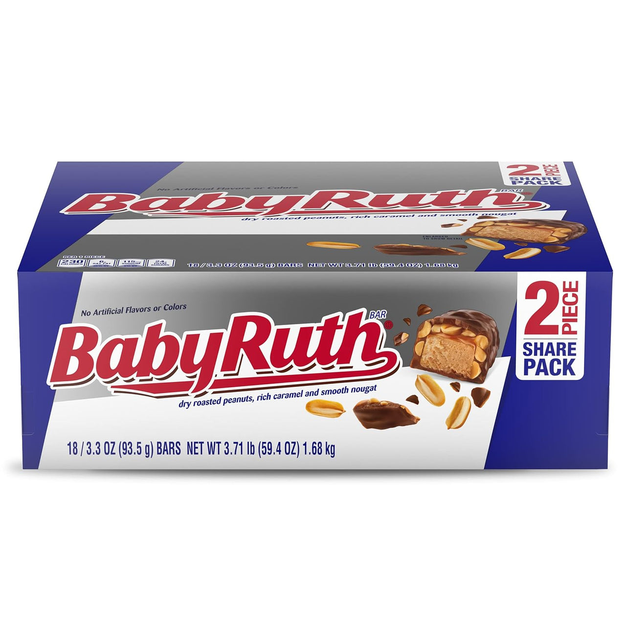 Baby Ruth Share Size Bar 18 ct. - Novelty | Sugar Bear Candy