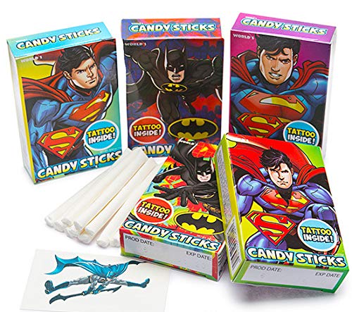 Batman & Superman Candy Sticks 30 ct. - Novelty | Sugar Bear Candy