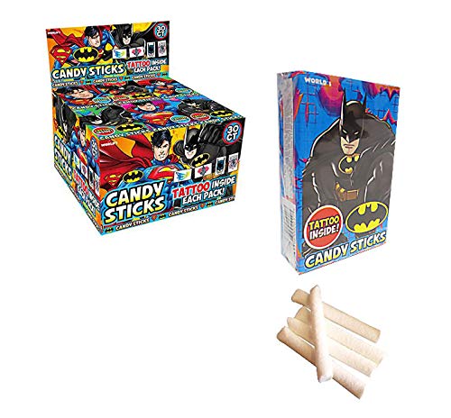 Batman & Superman Candy Sticks 30 ct. - Novelty | Sugar Bear Candy