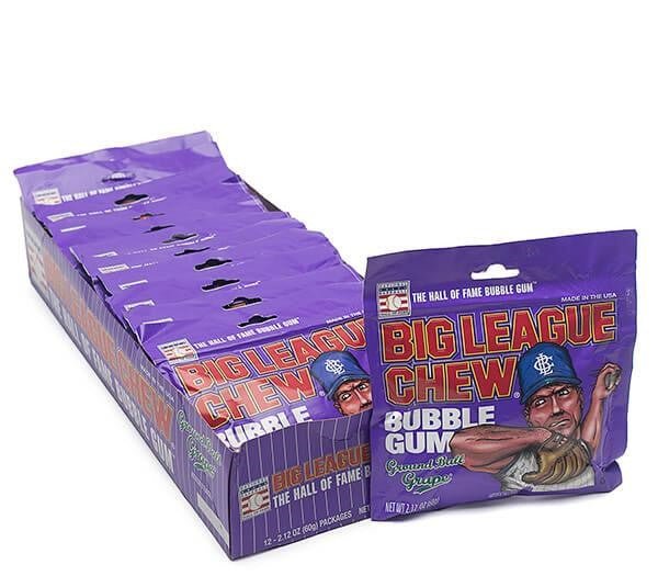 Big League Chew Grape 12 ct. - Novelty | Sugar Bear Candy