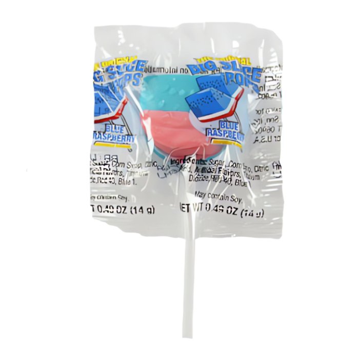 Big Slice Blue Raspberry Pop 48 ct. - Novelty | Sugar Bear Candy