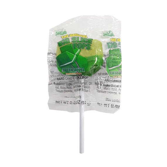 Big Slice Green Apple Pop 48 ct. - Novelty | Sugar Bear Candy