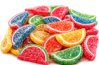Assorted Fruit Slice Candy & Boston Fruit Slices – Soft Chewy Jelly Slices with Sugar Coating, Fruity Flavored