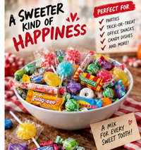 Bulk Assorted Candy Variety Mix 5 LB, Individually Wrapped Hard Candy, Lollipops, Fruity Chews, Bubble Gum & Sour Candy Assortment, Bulk Party Candy for Halloween, Piñatas, Candy Bowls, Birthday Parties & Gift Bags