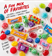 Bulk Assorted Candy Variety Mix 5 LB, Individually Wrapped Hard Candy, Lollipops, Fruity Chews, Bubble Gum & Sour Candy Assortment, Bulk Party Candy for Halloween, Piñatas, Candy Bowls, Birthday Parties & Gift Bags