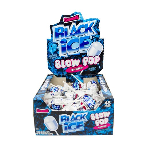 Charms Black Ice Blow Pop 48 ct. - Novelty | Sugar Bear Candy