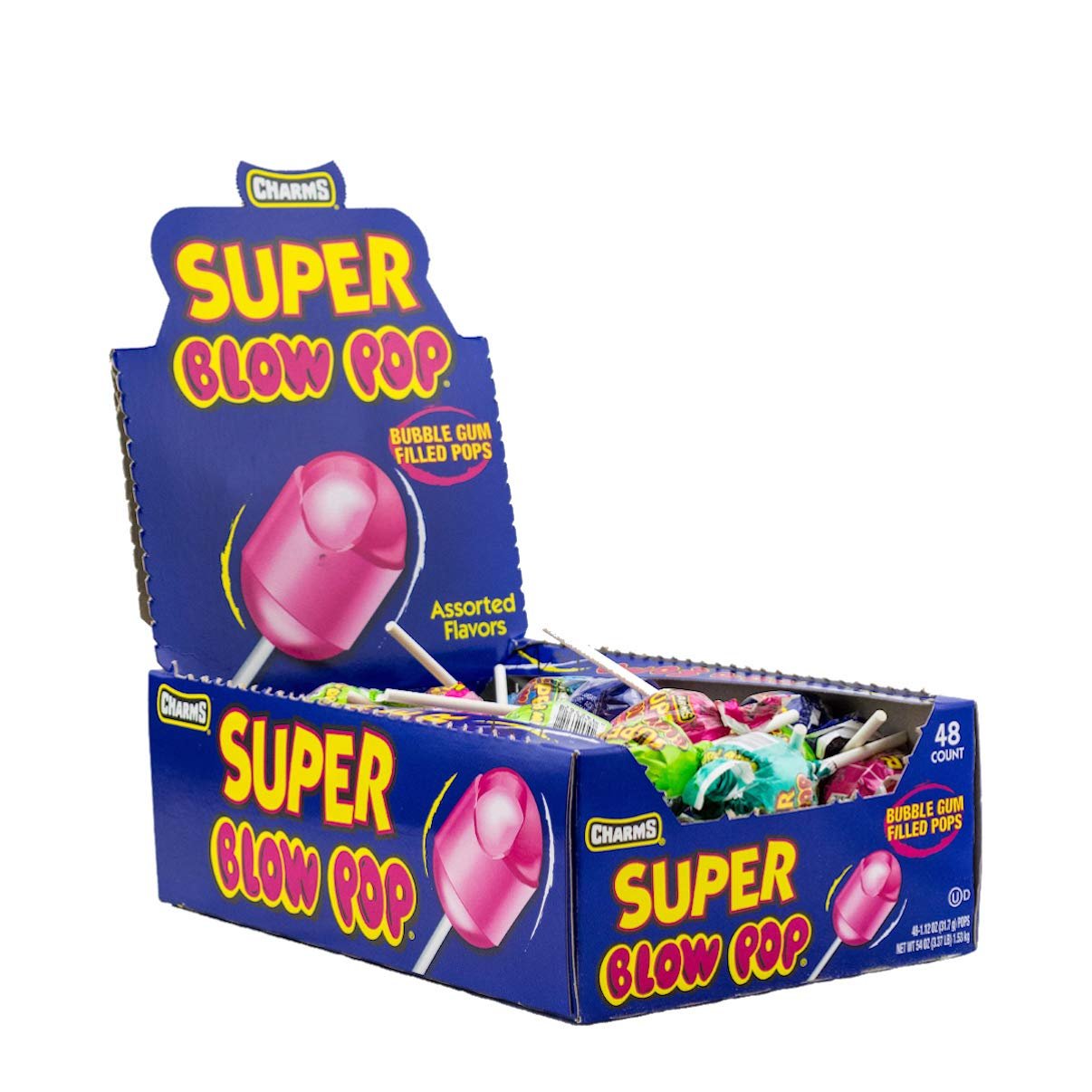 Charms Super Blow Pop 48 ct. - Novelty | Sugar Bear Candy