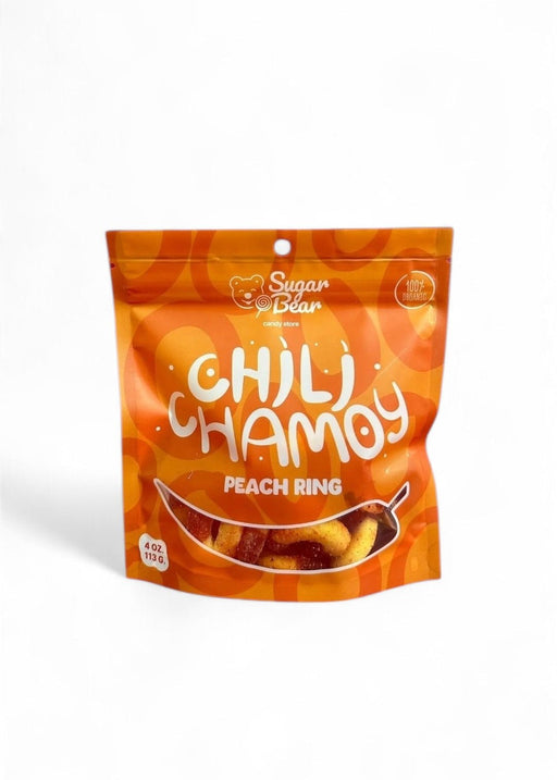 Chili Chamoy Gummy Peach Rings 4oz Pack - Candy | Sugar Bear Candy