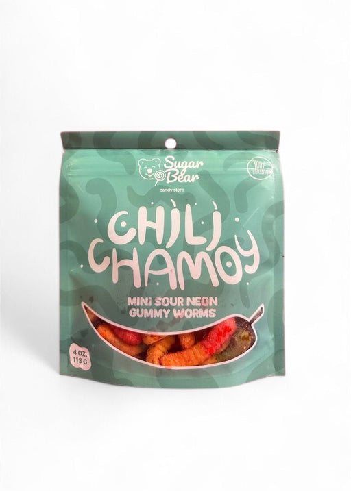 Chili Chamoy Mini Sour Neon Gummy Worms 4oz Pack - Candy | Sugar Bear Candy