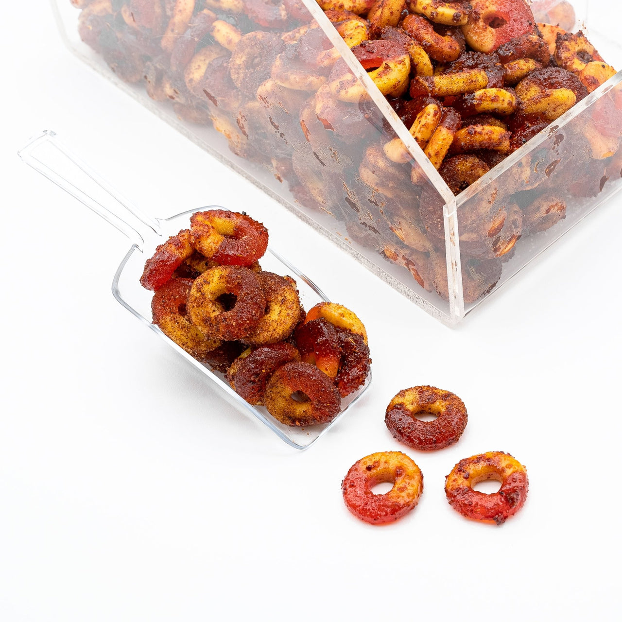 Chili Chamoy Peach Rings - Candy | Sugar Bear Candy