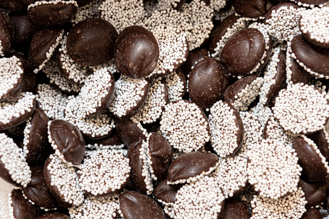 Dark Chocolate Nonpareils - Chocolate | Sugar Bear Candy