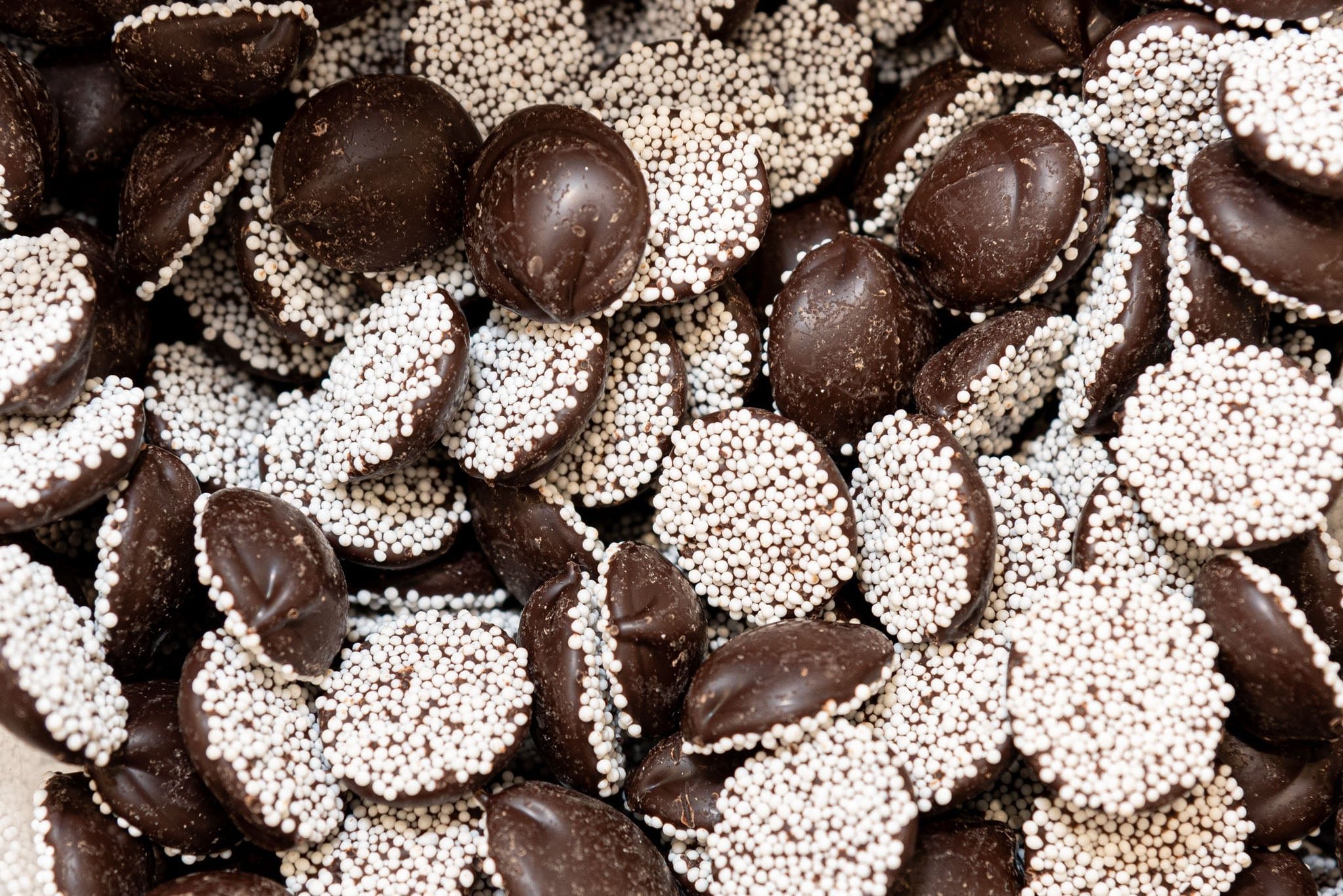 Dark Chocolate Nonpareils — Sugar Bear Candy