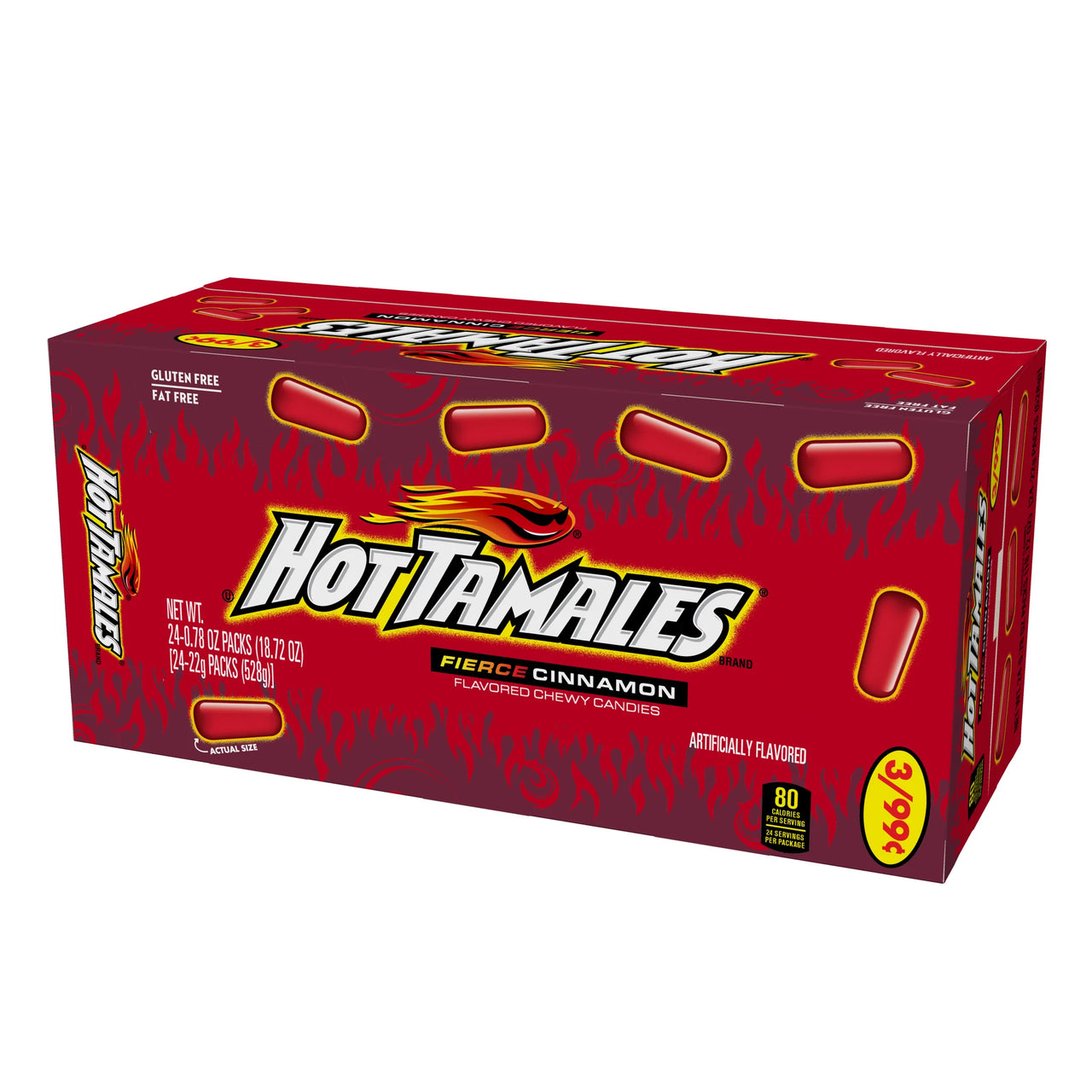 Hot Tamales Fierce Cinnamon 0.78 oz. Box 24 ct.