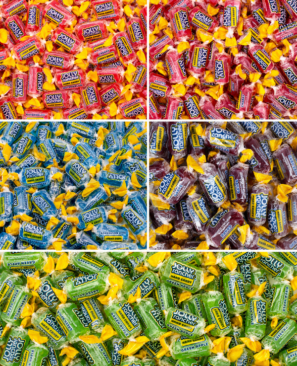 Jolly Rancher Hard Candy – Green Apple, Blue Raspberry, Grape, Cherry or Watermelon – Individually Wrapped Fruity Candy