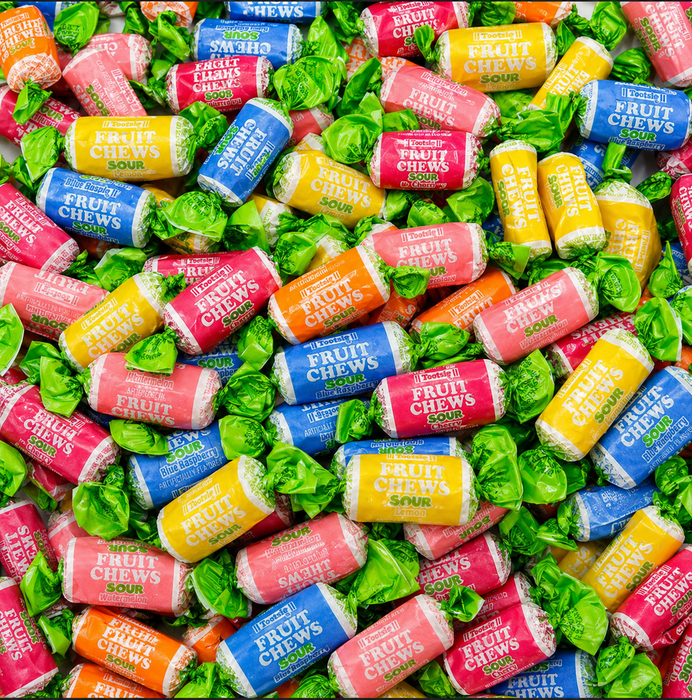 Tootsie Rolls Fruit Chews – Soft Chewy Candy with Cherry, Lemon, Lime & Orange Flavors, Individually Wrapped
