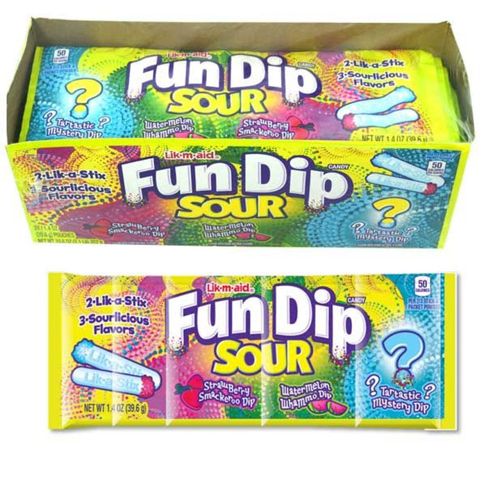 Lik-A-Aid Sour Fun Dip 24 ct.