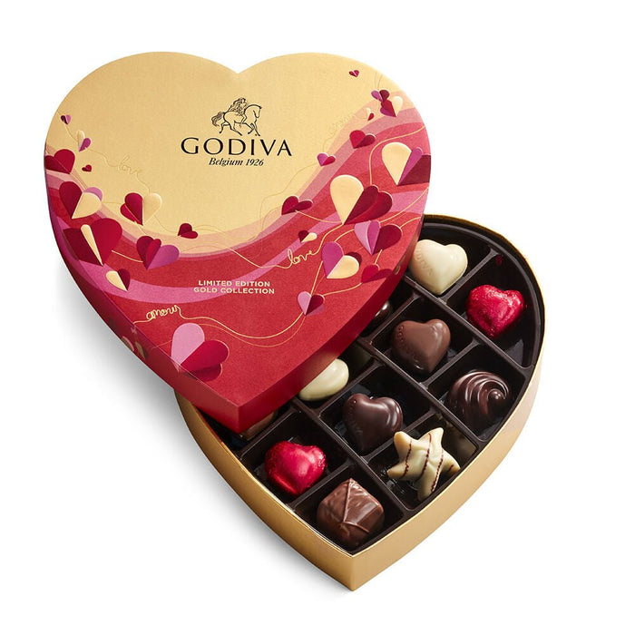 Godiva Heart Assorted Chocolate 14 piece Gift Box - Chocolate | Sugar Bear Candy