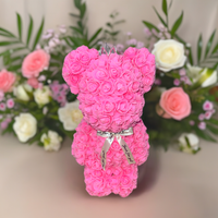 Thumbnail for Valentine's Day Rose Bear Gift: Large Pink Rose Bear