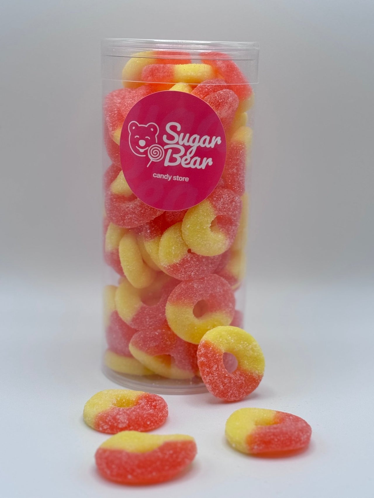 Gummy Peach Rings - Candy | Sugar Bear Candy