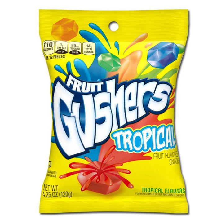 Gushers Tropical Flavors Fruit Flavored Snacks 8 ct. - Novelty | Sugar Bear Candy