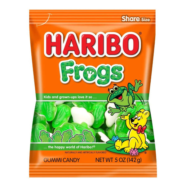 Haribo Frogs Gummi Candy Peg Bag 5oz. 12 ct. - Novelty | Sugar Bear Candy