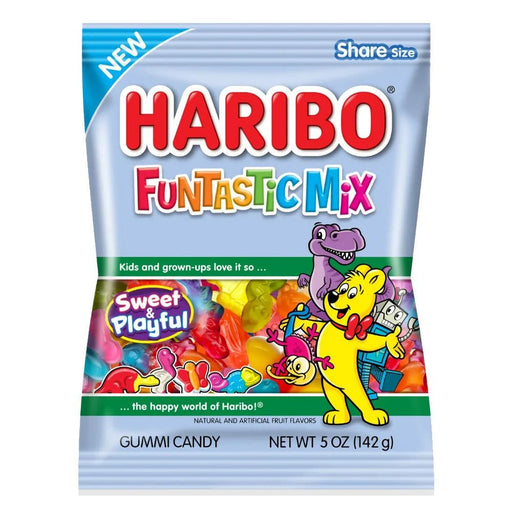 Haribo Funtastic Mix Gummi Candy Peg Bag 5oz. 12 ct. - Novelty | Sugar Bear Candy