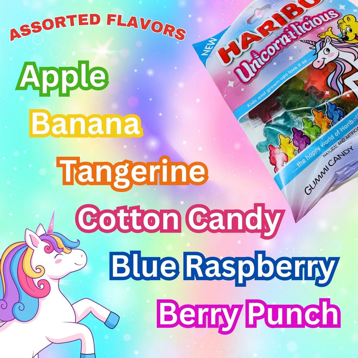 Haribo Unicorn - i - licioius Gummi Candy Peg Bag 5oz. 12 ct. - Novelty | Sugar Bear Candy