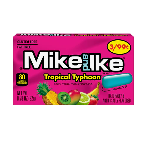 Mike and Ike Tropical Typhoon 0.78 oz. Box 24 ct.