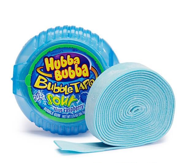 Hubba Bubba Bubble Tape Sour Blue Raspberry 12 ct.