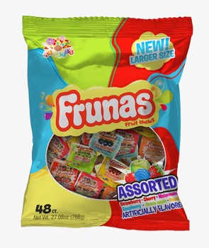 Frunas Fruit Chews Assorted 48 ct