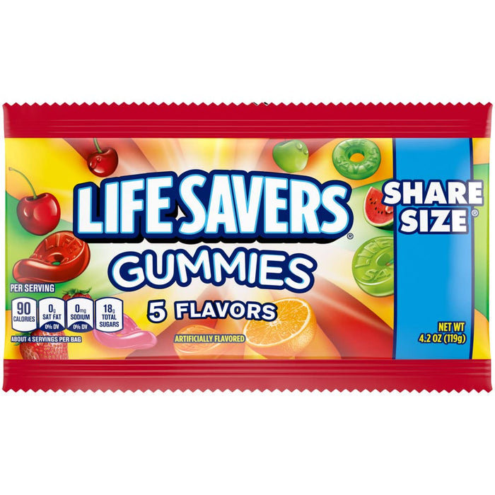 LifeSavers Gummies Share Size - 5 Flavors - 15 ct. - Novelty | Sugar Bear Candy