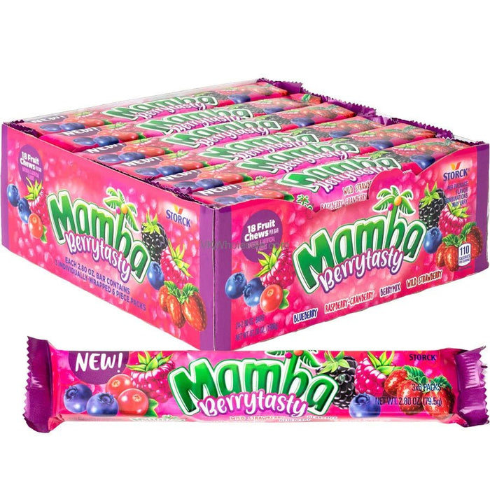 Mamba Berrytasty Fruit Chews 24 ct. - Novelty | Sugar Bear Candy