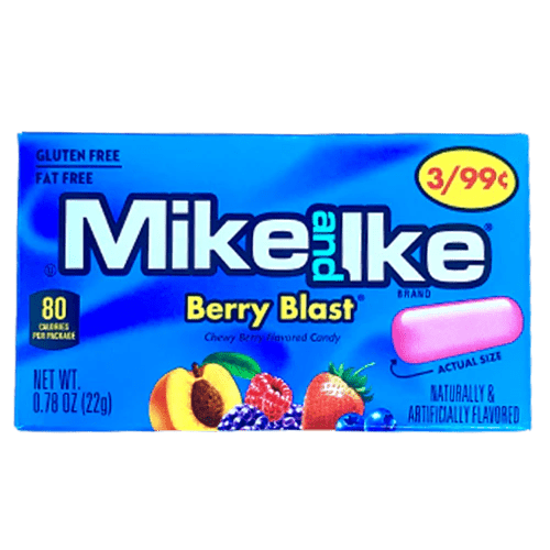 Mike and Ike Berry Blast 0.78 oz. Box 24 ct. - Novelty | Sugar Bear Candy