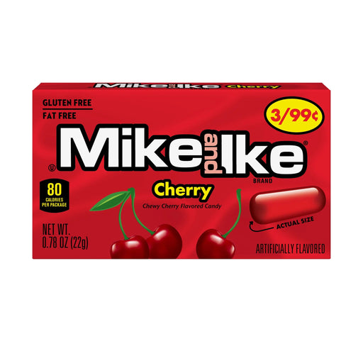 Mike and Ike Cherry 0.78 oz. Box 24 ct. - Novelty | Sugar Bear Candy