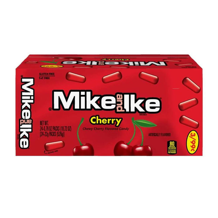 Mike and Ike Cherry 0.78 oz. Box 24 ct. - Novelty | Sugar Bear Candy