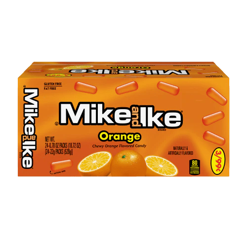 Mike and Ike Orange 0.78 oz. Box 24 ct. - Novelty | Sugar Bear Candy