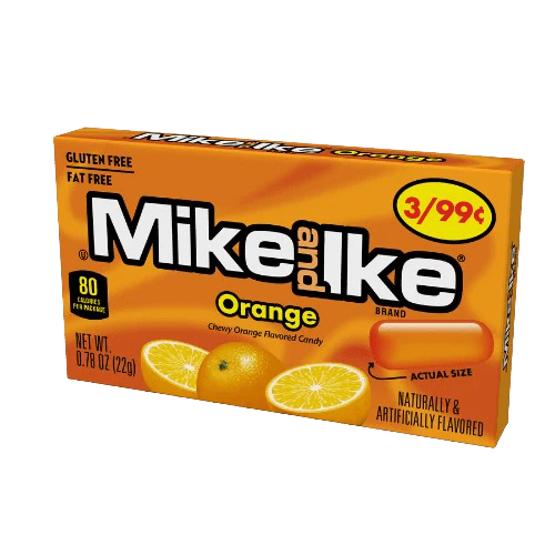 Mike and Ike Orange 0.78 oz. Box 24 ct. - Novelty | Sugar Bear Candy