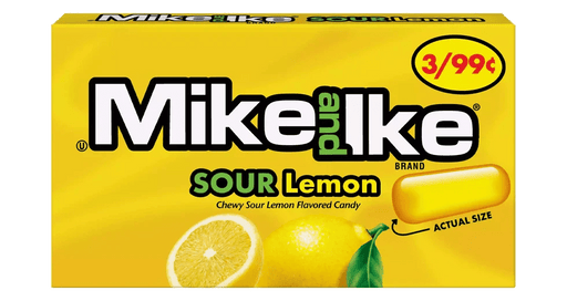 Mike and Ike Sour Lemon 0.78 oz. Box 24 ct. - Novelty | Sugar Bear Candy