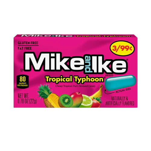 Mike and Ike Tropical Typhoon 0.78 oz. Box 24 ct. - Novelty | Sugar Bear Candy