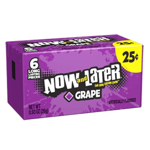 Now and Later Grape 24 ct. - Novelty | Sugar Bear Candy