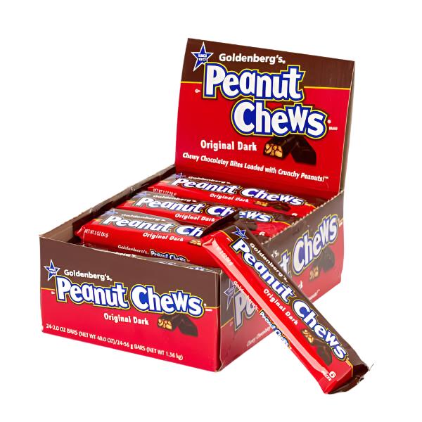 Peanut Chews Candy Dark Chocolate 2 oz. 24 ct.