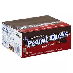 Peanut Chews Dark Chocolate King Size 18 ct. - Novelty | Sugar Bear Candy