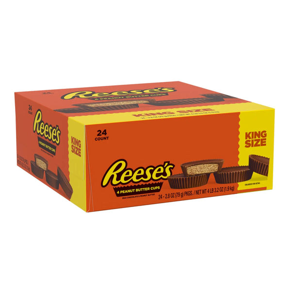 Reese's Milk Chocolate Peanut Butter Cups King Size 2.8oz 24ct