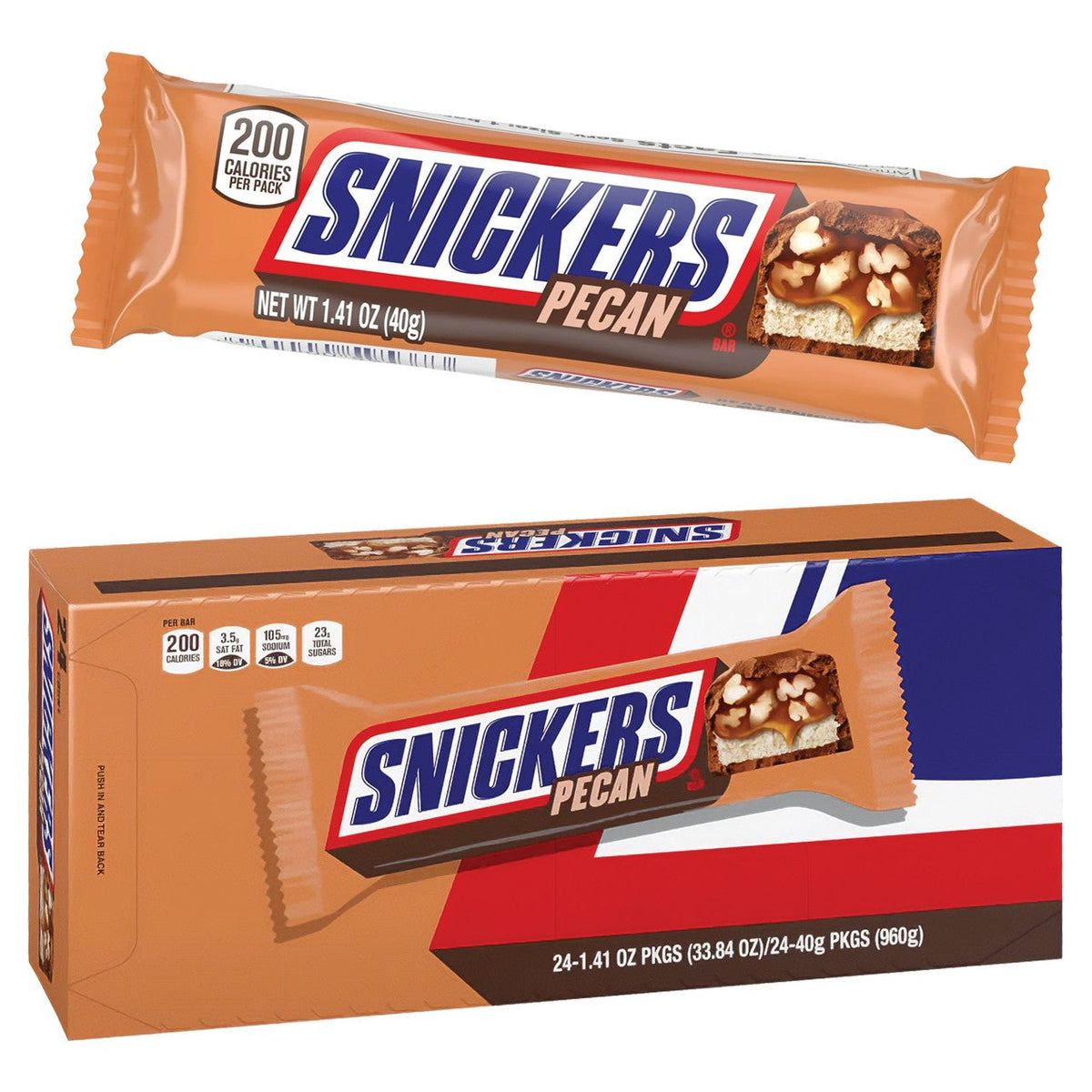Snickers Pecan Chocolate Bar 24 ct. — Sugar Bear Candy