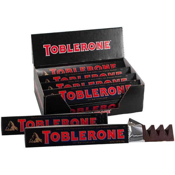 Toblerone Dark Chocolate with Honey & Almond Nougat 20 ct.